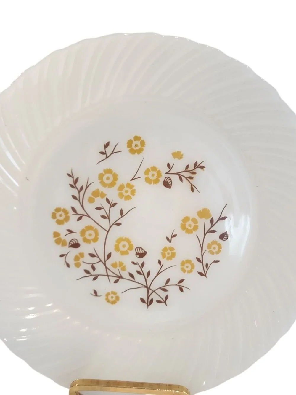 Vintage Termocrisa Mexico Milk Glass Dinner Plate 2 Bowls made in Mexico 1950's